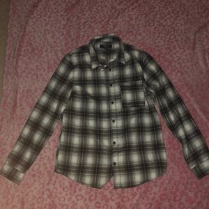 Forever 21 Men Black and White Flannel